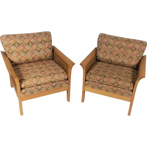 Set di 2 poltrone vintage Rotang di Arne Norell, anni '70