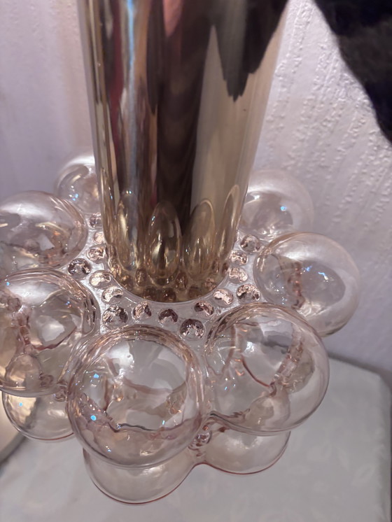 Image 1 of Amber bubble glass ceiling light By Helena Tynell For Limburg, Germany 1960s