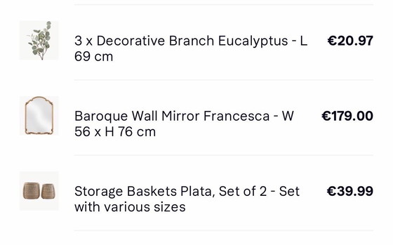 Image 1 of Specchio da parete barocco Francesca