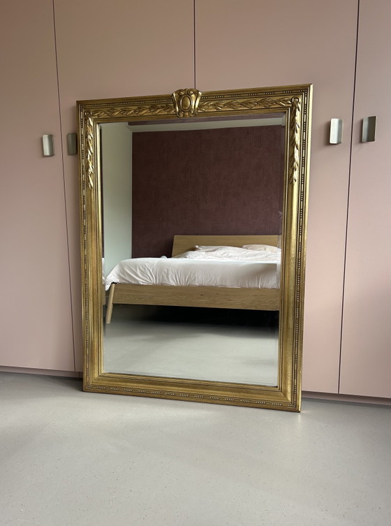 Image 1 of Espejo de pared Deknudt auténtico (Bélgica) - Dorado - 122 cm