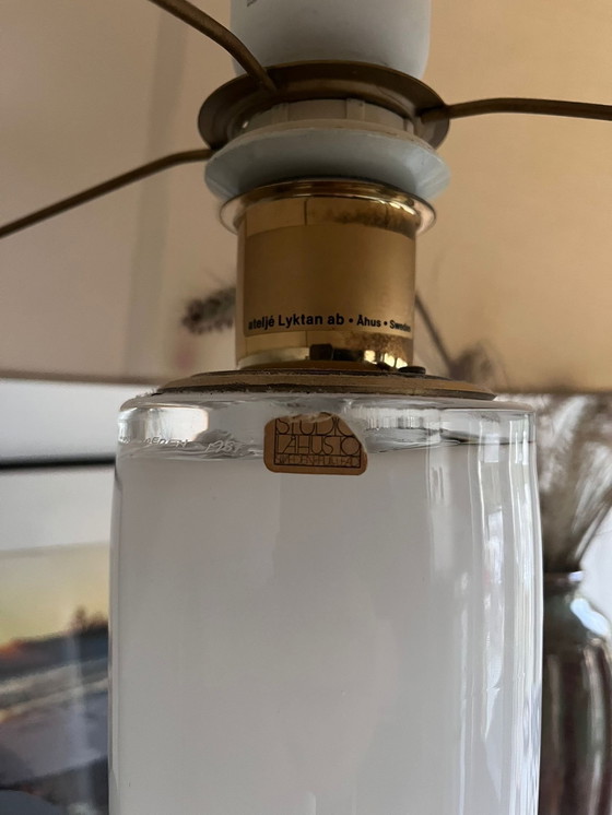 Image 1 of Une lampe de table en verre par Hannelore Dreutler pour Atelje Lyktan, Studio Åhus.