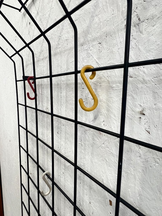 Image 1 of Porte-manteau mural vintage en fil d'acier, années 1950, Karl Fichtel, Allemagne
