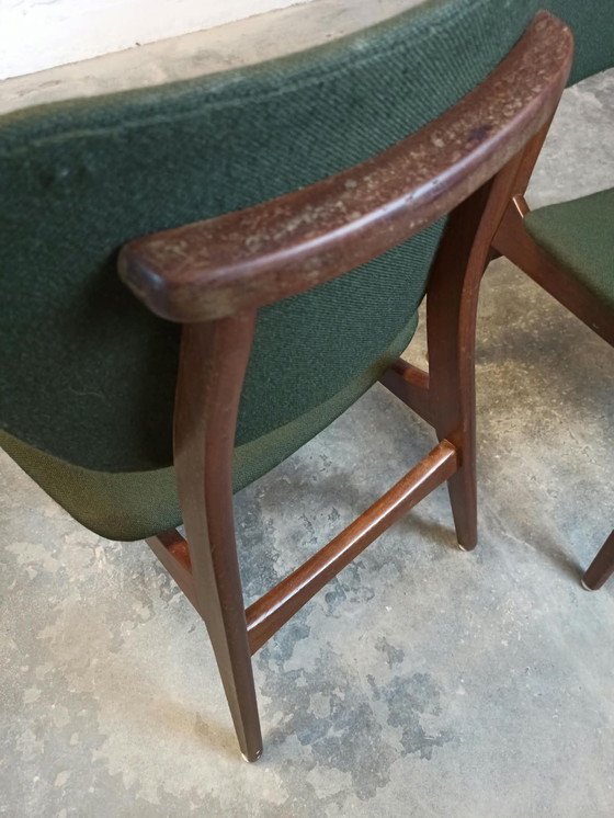 4 x sedie da pranzo mid-century – Tessile, Legno (photo 8 of 15)