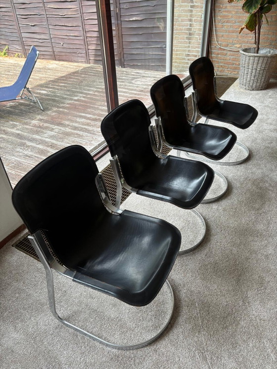 Cidue C2 Chairs Willy Rizzo – Dining chairs, Leather, Metal (photo 8 of 8)