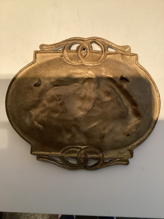 Splendida Vide-poche Art Nouveau Antica/Ciotola in Bronzo (17cm), Ciotole, Marrone (foto 3 di 5)