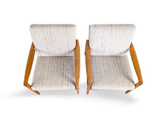 Image 1 of 2 poltrone di metà secolo in rovere, design vintage danese, poltrona comoda