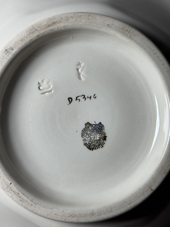 Image 1 of Boch Frères Keramis - Raymond Chevalier - Grote Art Deco Schaal, jaren 30