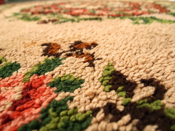 Image 1 of Vintage Belgian Savonnerie Rug 6.5'x9.8' - 1960s Garden Design (1C270)