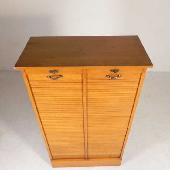 Armadio a serrandina in rovere con 2 ante, alto 150 cm, anni '30 – Cassettiere, Legno (photo 5 of 21)