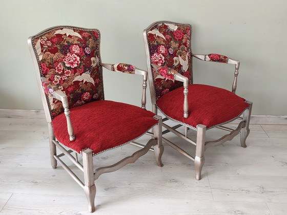 Image 1 of Paar Louis XV Cabriolet-Sessel