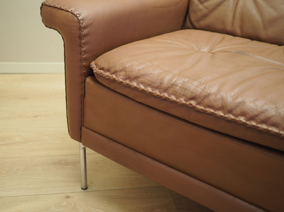 Image 1 of Canapé en cuir marron, Design danois, années 1960, Manufacture : AS Vejen Polstermøbelfabrik