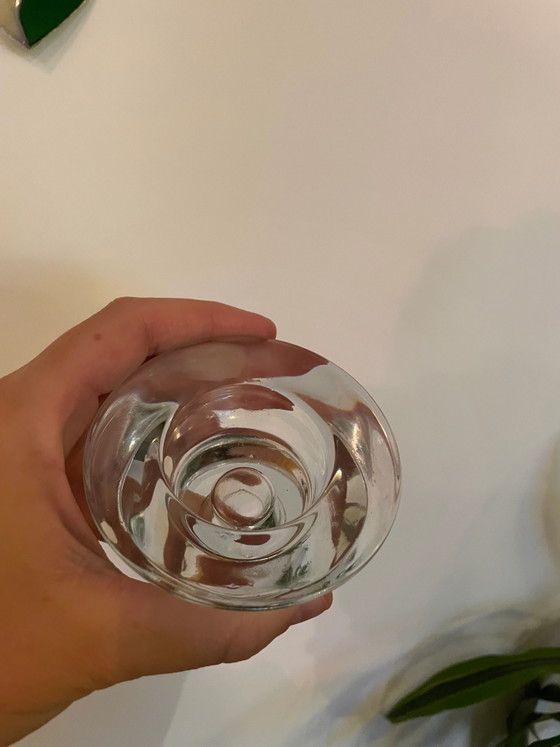 Double transparent glass candle holder (photo 5 of 5)