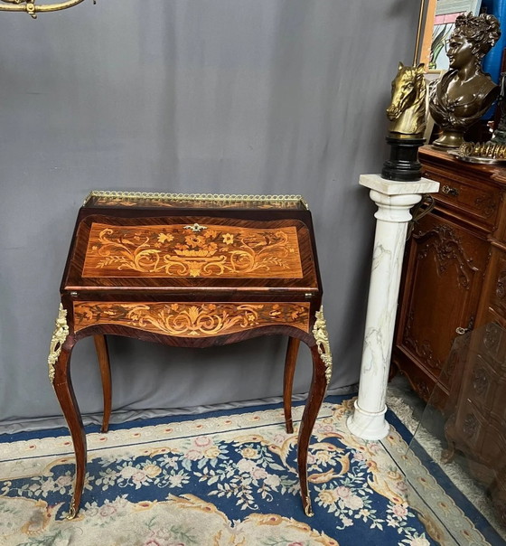 Secretaris uit de tijd van Napoleon III. – Bureau, Bronze, Wood (photo 3 of 9)
