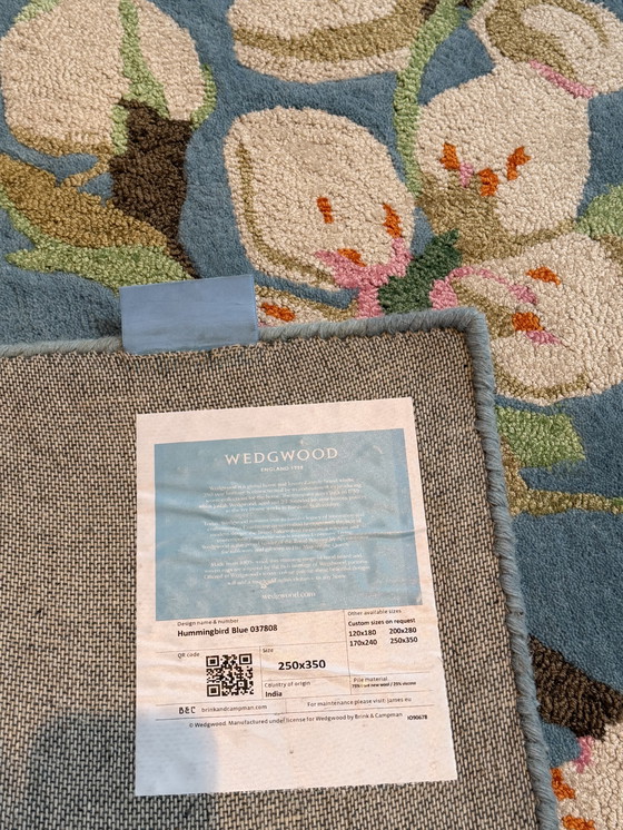 Image 1 of Tappeto Brink and Campman Wedgwood Hummingbird Blue