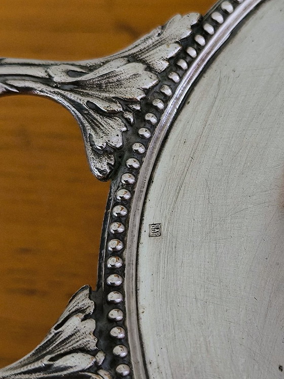 Image 1 of Centrotavola antico in metallo argentato