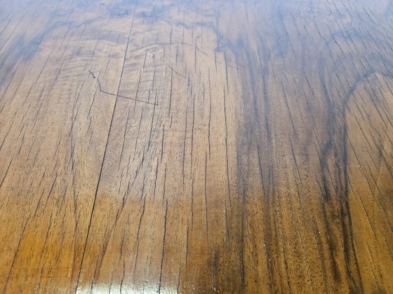 Image 1 of Extendable Art Deco table in olive root