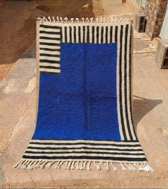 Blue Berber Rug with Geometric Patterns 200/270cm – Rugs & carpets, Wool (photo 6 of 6)