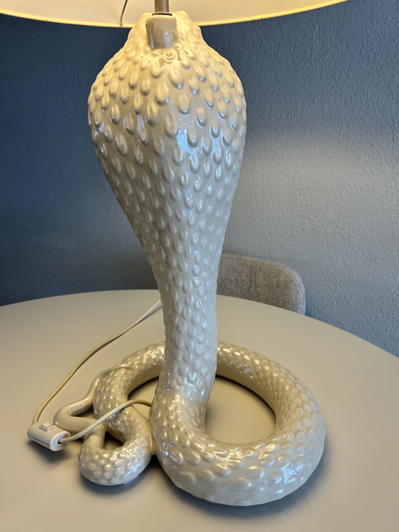 Image 1 of Tomasso Barbi Pearl Cobra Table Lamp