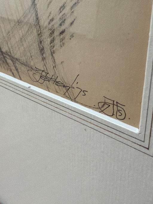 Original Pencil Drawing by Jan Jetten, Boom – schilderijen tekeningen, Glass, Paper (photo 2 of 6)