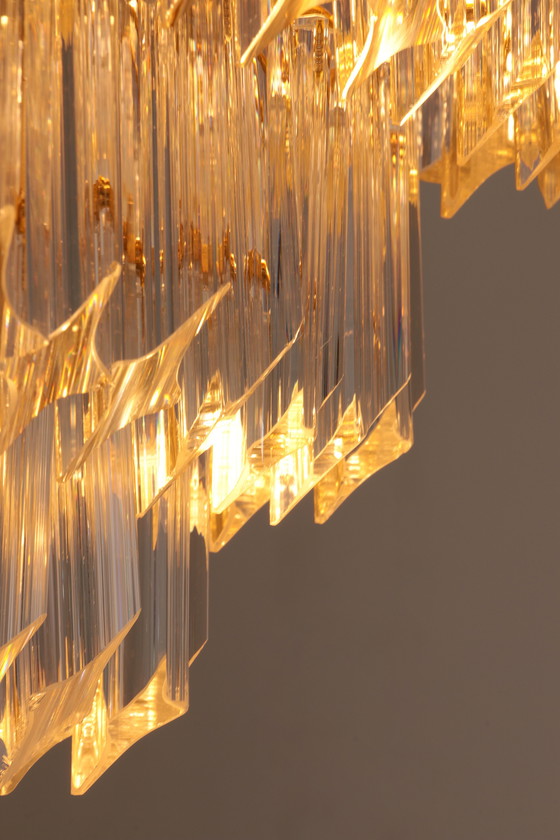 Image 1 of Novaresi Vergoldete Deckenleuchte CH Serie 1970 Italien