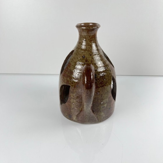 Image 1 of Antique stoneware lantern, brown, 1960