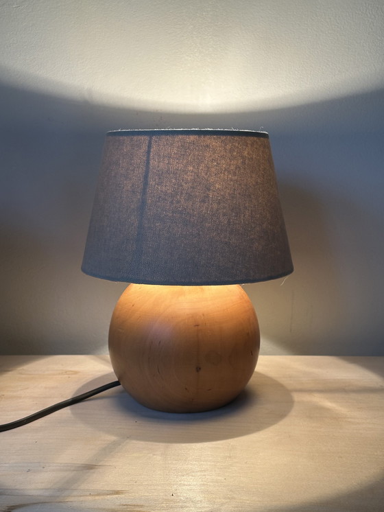 Image 1 of Vintage Deense houten lamp