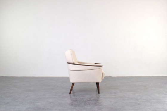 Mid-Century German Lounge Chair, 1960s. – Armchairs, Textile, Wood (photo 3 of 10)