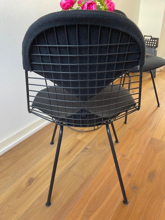 Image 1 of 4x vintage black “Bikini” Vitra Eames DKX chairs