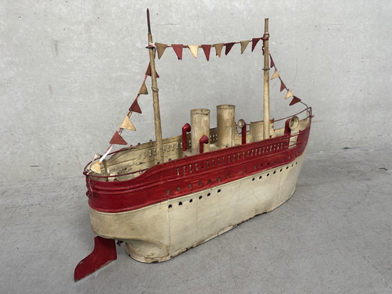 Image 1 of Brutalist 'steamer' model boat - Emmanuel Hiel