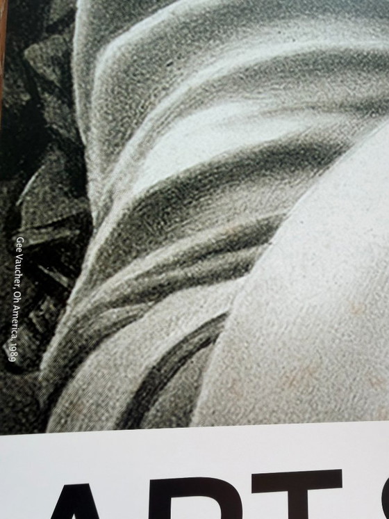 Image 1 of Gee Vaucher, Oh America, 1989, tentoonstellingsposter, 2019 “Art Strike Back….” Gedrukt in Denemarken