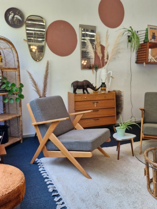 Sillón Pastoe vintage años 60 verde musgo