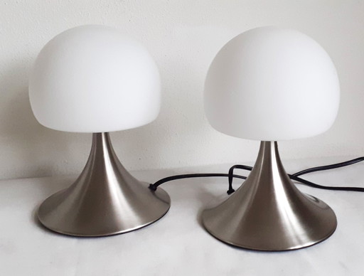 2x Pop Art / Space Age Design - Lampes champignons