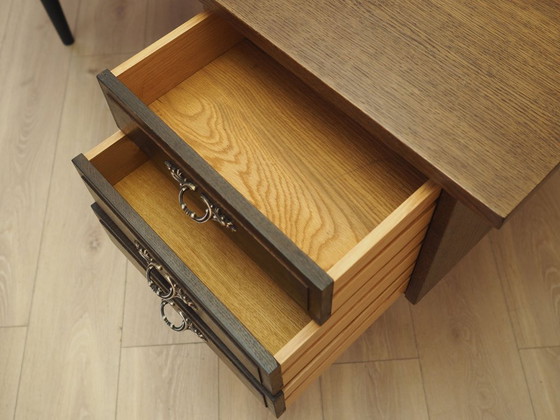Danish Walnut Veneered Desk with Six Drawers, 1960s – Wood (photo 11 of 12)