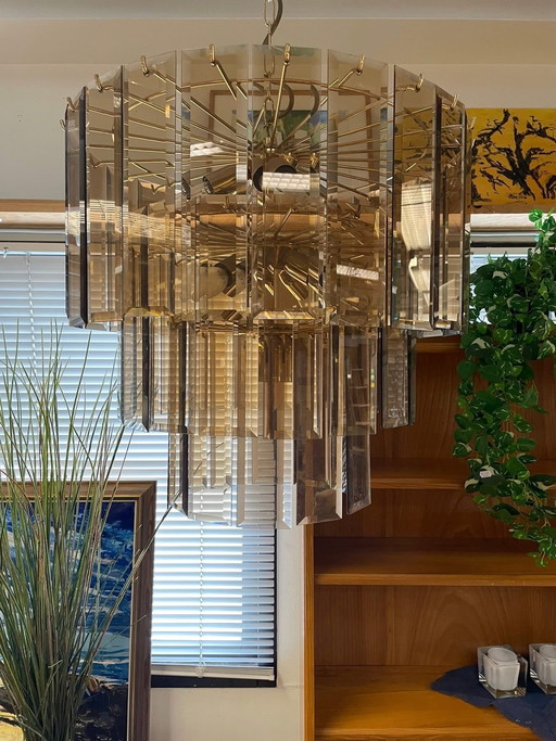 Vintage kroonluchter + tafellamp