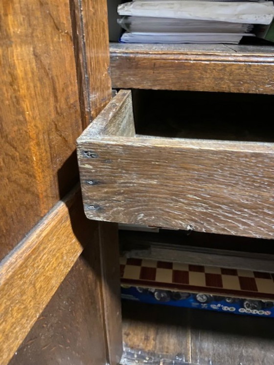 Image 1 of Antique vintage linen cupboard early 19th century