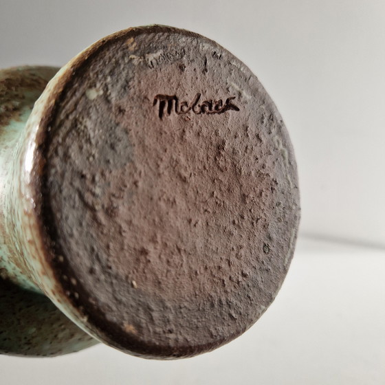 Image 1 of Mobach Vintage vaso da fiori su piede vaso da fiori in ceramica design anni '60