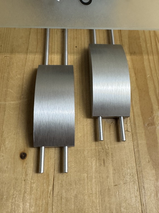 Image 1 of 🕰️ AMS Design Wall Clock | Glass & Aluminum | Junghans Quartz | German modern design |