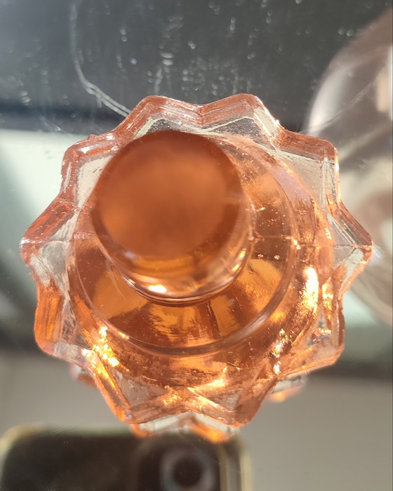 Image 1 of Art Deco Rosaline Glass Carafe (1930-1940)