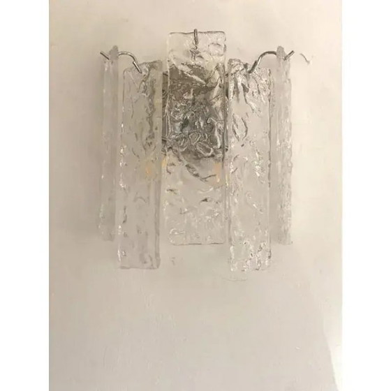 Image 1 of Applique da parete in vetro di Murano Hammered Strips listelli di Simoeng