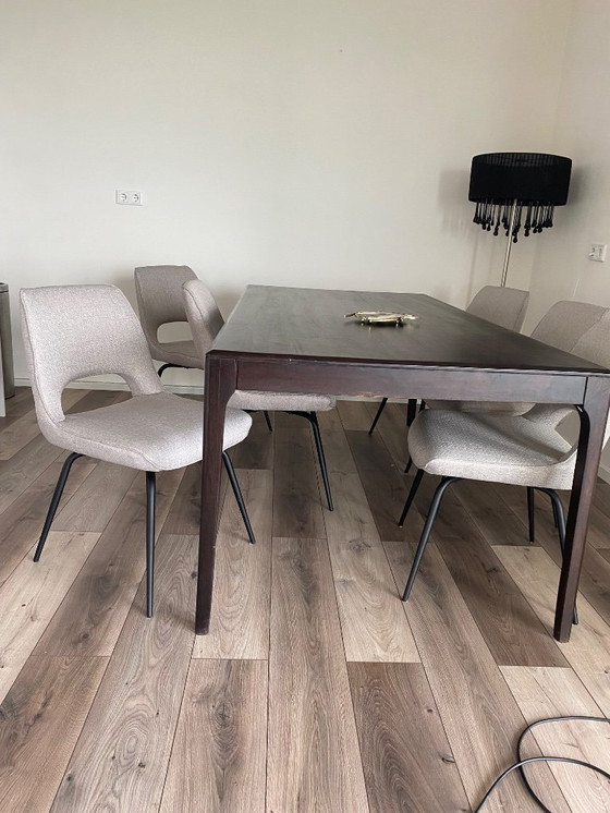 Image 1 of Kare Design Brooklyn Walnut Retro Dining Table