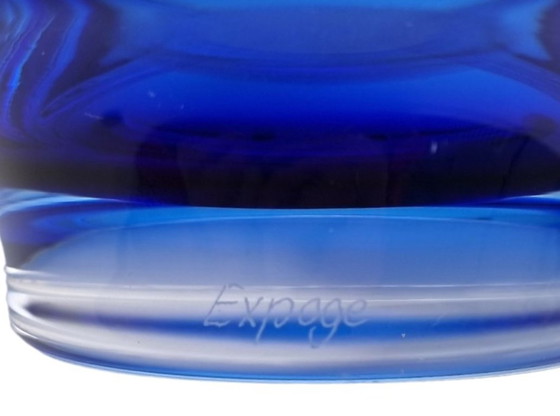 Image 1 of Blaue Glasvase „Freiheit“