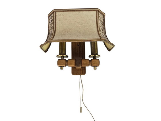 Image 1 of Lampada da parete Herda Holland - a sospensione - legno - ottone - anni '70