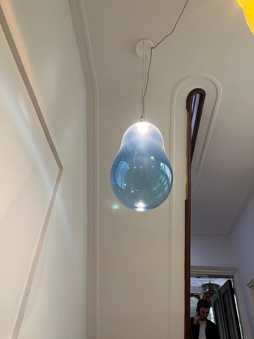 Alex de Witte - The Big Bubble small colored glass blue