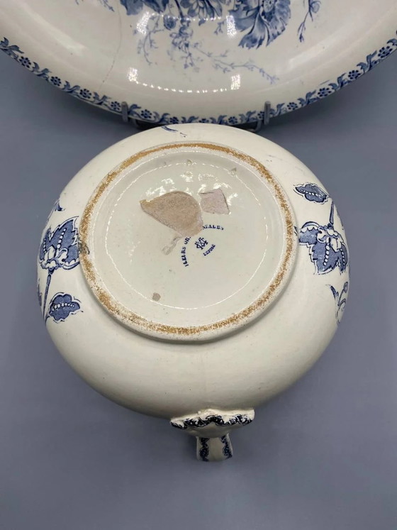 Sarreguemines Faience Decorative Arrangement – Two Antique Pieces United by 20th Century – Decorative Objects (photo 4 of 10)