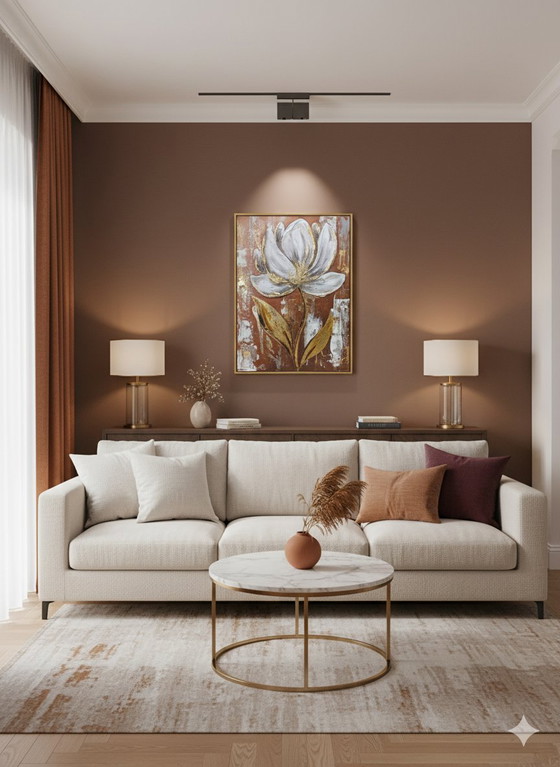 Image 1 of Arredo soggiorno moderno minimal elegante. Quadro d'arredo materico 