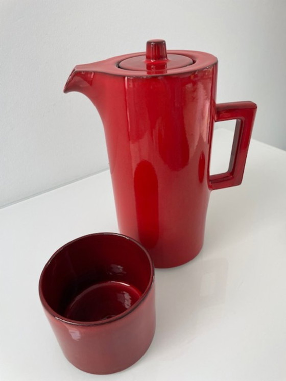 Image 1 of 14-piece Vintage Dutch design Hofra coffee set H. Wagner