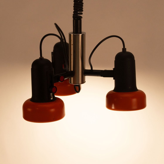 Image 1 of Orange 70s 3-Point Adjustable Pendant Lamp
