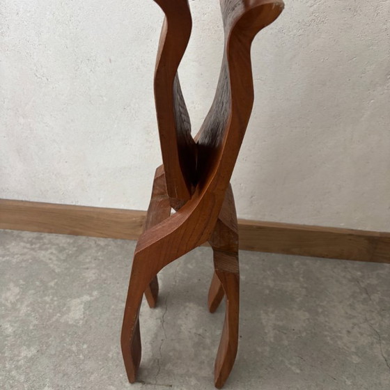 Gesneden houten kruk – Krukjes, Wood (photo 4 of 5)