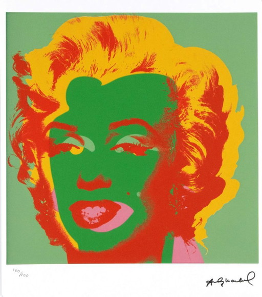 After Andy Warhol, Marylin, 1980s, Lithograph – lithos zeefdrukken, Paper (photo 2 of 5)