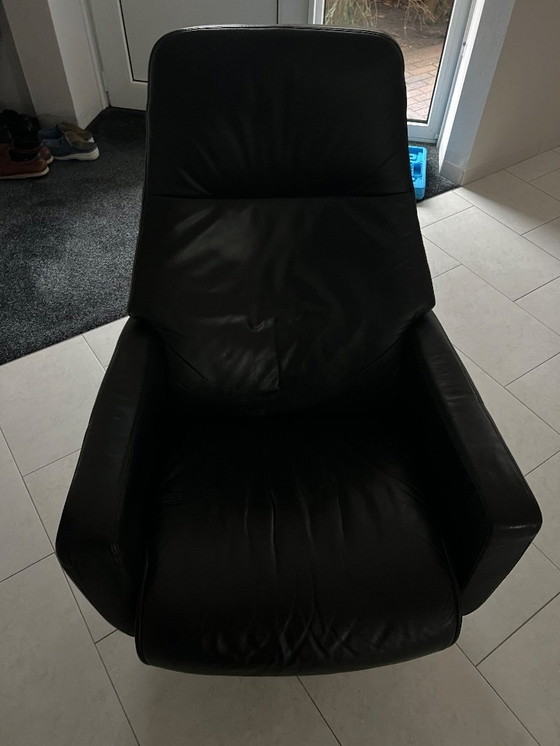 Image 1 of Leather recliner with footrest